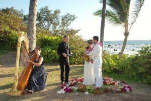 Maui Wedding Ceremony with Harp